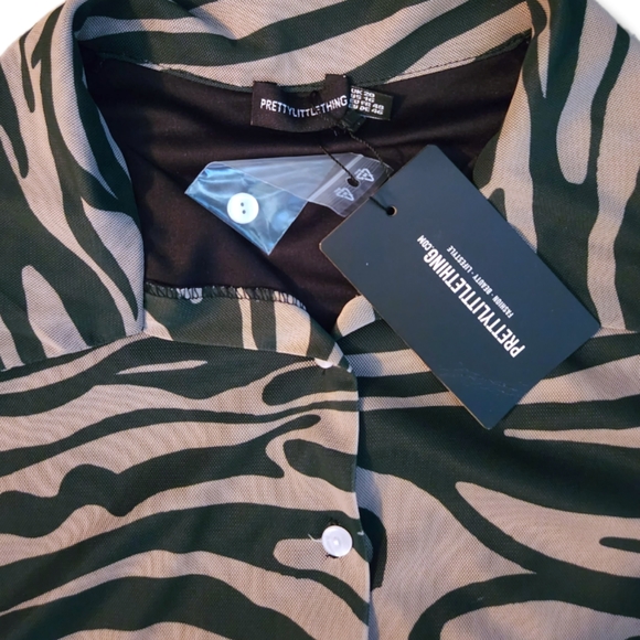 PRETTY LITTLE THING ZEBRA PRINT DRESS - Picture 4 of 5